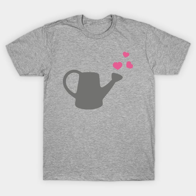 Garden Lover - Grey and Pink Watering Can T-Shirt by XOOXOO